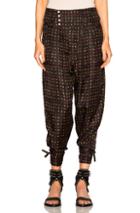 Isabel Marant Tanji Tie Twill Pants In Black,abstract