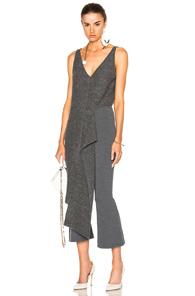 Stella Mccartney Flannel Sleeveless Jumper In Gray