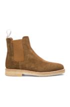 Common Projects Suede Chelsea Boots In Brown