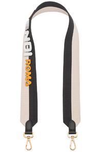 Fendi X Fila Ribbon Logo Bag Strap In Black,neutral