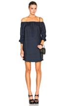 Rag & Bone/jean Off The Shoulder Dress In Blue