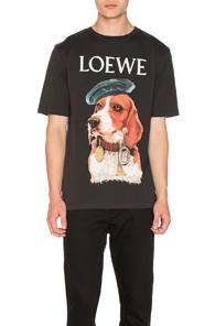 Loewe Dog Tee In Black