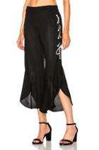 Jonathan Simkhai Ruffle Jersey Pant In Black