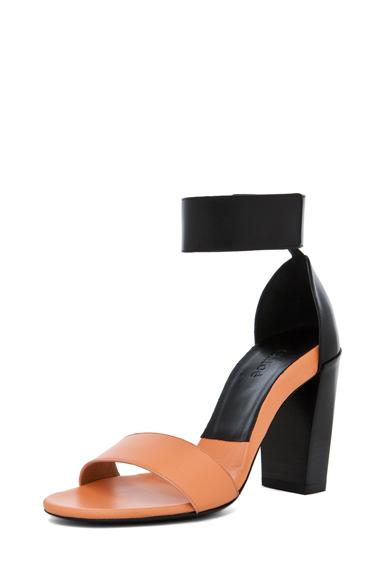 Chloe Ankle Strap Heel In Orange,black