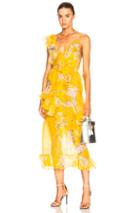 Johanna Ortiz Sunlight Silk Organza Maxi Dress In Floral,yellow