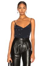 L'agence Jane Spaghetti Strap Top In Abstract,blue