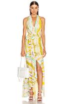 Silvia Tcherassi Ardell Dress In Ombre & Tie Dye,yellow