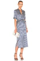 Atm Anthony Thomas Melillo Shirt Dress In Blue,metallics,stripes