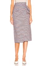 Silvia Tcherassi Guzmania Skirt In Orange,plaid