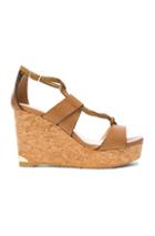 Jimmy Choo Leather Nelson Wedges In Brown