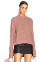 Acne Studios Hila Cable Sweater In Pink