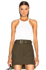 Helmut Lang Racerfront Tank Top In White