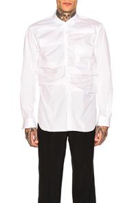 Comme Des Garcons Homme Plus Long Sleeve Shirt In White