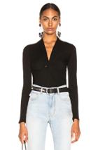 Enza Costa Twisted V Long Sleeve In Black
