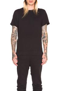 John Elliott + Co Short Sleeve Villain Crew In Black