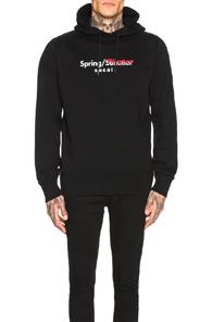 Sacai Sweat Printed Hoodie In Black