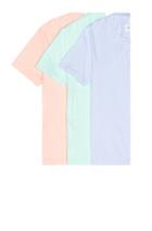 Maison Margiela Tee Shirt Pack In Blue,pink,green