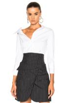 Monse Stretch Cotton Poplin Blouse In White