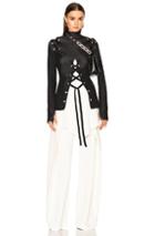 Proenza Schouler Lacing Viscose Knit Top In Black
