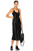 T By Alexander Wang Slip Dress With Threadwork In Black