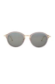 Thom Browne Round Sunglasses In Gray