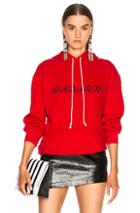 Rodarte Oversized Radarte Los Angeles Paris Embroidery Hoodie In Red