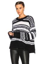 Raquel Allegra Stripe Lofty Sweater In Black,stripes,white