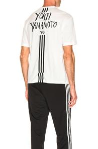 Y-3 Yohji Yamamoto Signature Graphic Tee In White