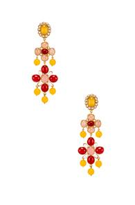 Christie Nicolaides Julietta Earrings In Metallic,red,yellow