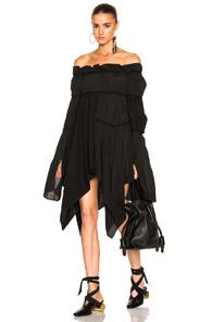 Loewe Long Peasant Top In Black