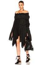 Loewe Long Peasant Top In Black