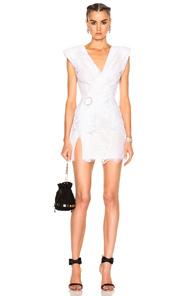 Alessandra Rich Lace Mini Dress In White