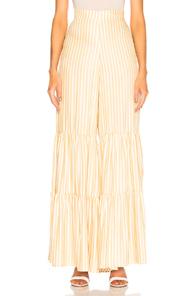 Adriana Degreas Striped Wide Leg Pant In Neutrals,stripes,yellow