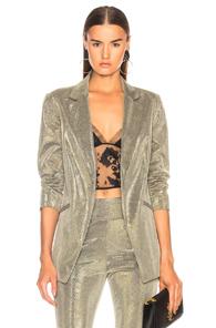 Michelle Mason Boxy Blazer In Metallics