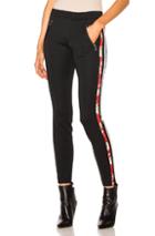 Alexander Mcqueen Fitted Track Pant In Black