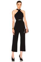 Roland Mouret Linnel Plain Birdseye Stitch Jumpsuit In Black