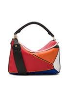 Loewe Puzzle Patchwork Bag In Red