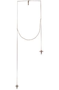 Givenchy Double Cross Necklace In Metallics