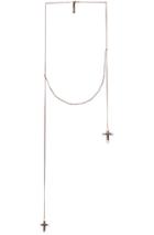 Givenchy Double Cross Necklace In Metallics