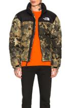 The North Face 1996 Retro Seasonal Nuptse Jacket In Green,abstract