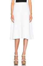 Sally Lapointe Stretch Boucle Flare Skirt In White