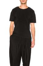 Issey Miyake Homme Plisse Basic Short Sleeve Shirt In Black