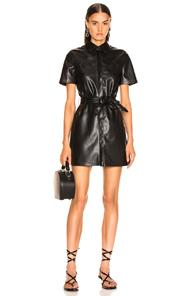 Nanushka Roberta Vegan Leather Dress In Black