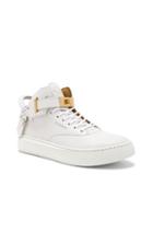 Buscemi 100mm Leather Mid Sneakers In White
