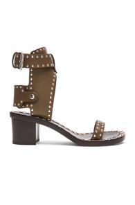 Isabel Marant Jaeryn Pomponius Calfskin Leather Sandals In Brown