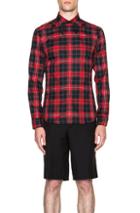 Givenchy Plaid Shirt In Red,checkered & Plaid