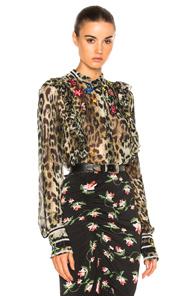 Preen Line Rosette Top In Animal Print