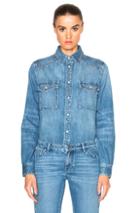 Givenchy Studded Denim Shirt In Blue