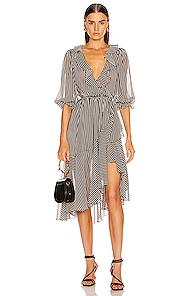 Icons Objects Of Devotion The Cha Cha Dress In Black,stripes