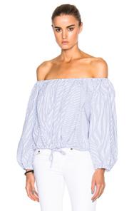 Sea Peasant Top In Blue,white,stripes